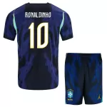 Koszulka Brazylia Ronaldinho 10 MŚ 2026 Wyjazdowa Dziecięca