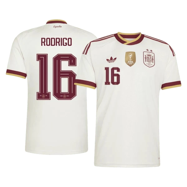 Koszulka Hiszpania 2 Stars Rodrigo 16 MŚ 2026 Wyjazdowa Koszulka Hiszpania 2 Stars Rodrigo 16 MŚ 2026 Wyjazdowa