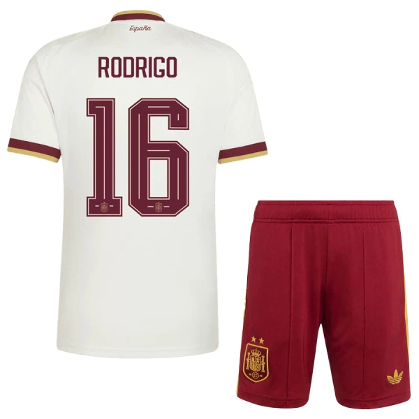 Koszulka Hiszpania 2 Stars Rodrigo 16 MŚ 2026 Wyjazdowa Dziecięca Koszulka Hiszpania 2 Stars Rodrigo 16 MŚ 2026 Wyjazdowa Dziecięca