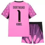 Koszulka Bramkarska Borussia Dortmund Kobel 1 26/27 Wyjazdowa Różowy Dziecięca
