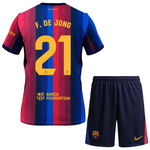 Koszulka FC Barcelona Frenkie de Jong 21 26/27 Domowa Dziecięca Koszulka FC Barcelona Frenkie de Jong 21 26/27 Domowa Dziecięca