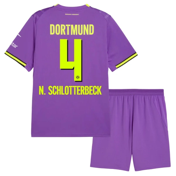 Koszulka Borussia Dortmund N. Schlotterbeck 4 26/27 Trzecia Dziecięca Koszulka Borussia Dortmund N. Schlotterbeck 4 26/27 Trzecia Dziecięca