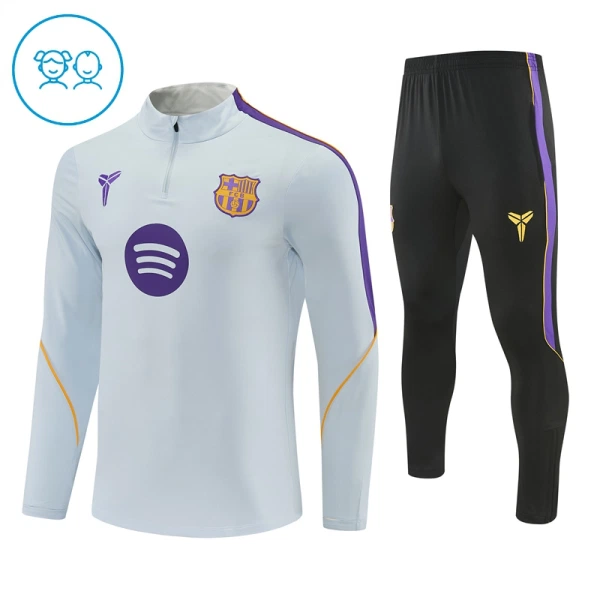 Barcelona Zestaw Bluzy Treningowej 26/27 Biały Dziecięca