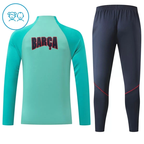 Barcelona Zestaw Bluzy Treningowej 26/27 Zielony Dziecięca
