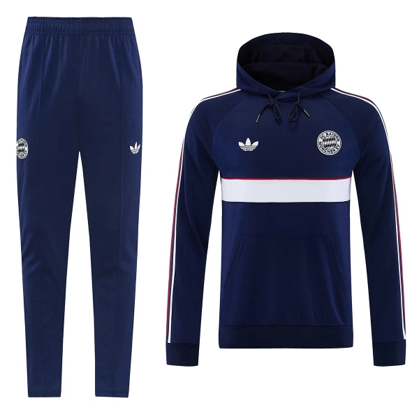 Bayern Monachium Hoodie Zestaw Bluzy Treningowej 26/27 Marynarka-Wojenna Bayern Monachium Hoodie Zestaw Bluzy Treningowej 26/27 Marynarka-Wojenna