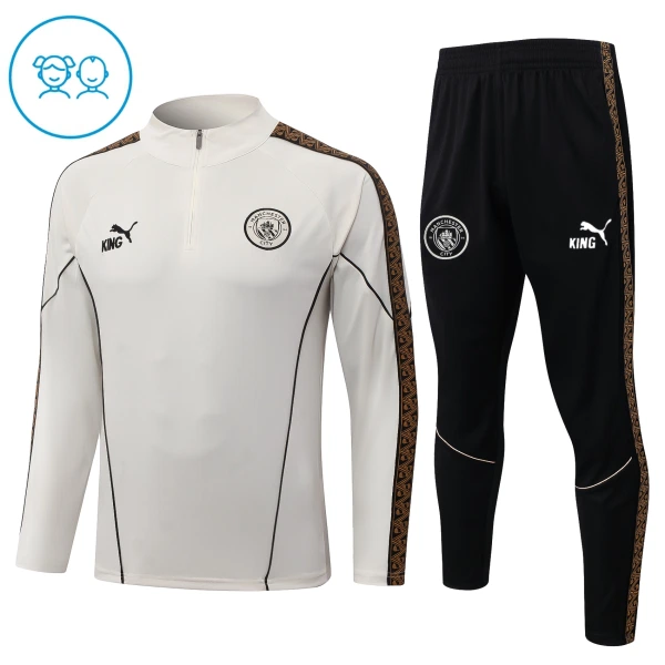 Manchester City Zestaw Bluzy Treningowej 26/27 Szary Dziecięca Manchester City Zestaw Bluzy Treningowej 26/27 Szary Dziecięca