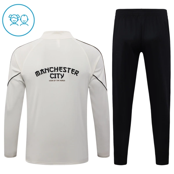 Manchester City Zestaw Bluzy Treningowej 26/27 Szary Dziecięca