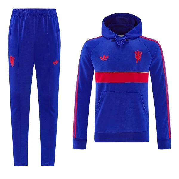 Manchester United Hoodie Zestaw Bluzy Treningowej 26/27 Niebieski Manchester United Hoodie Zestaw Bluzy Treningowej 26/27 Niebieski