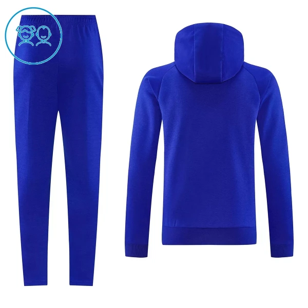 Manchester United Hoodie Zestaw Bluzy Treningowej 26/27 Niebieski Dziecięca