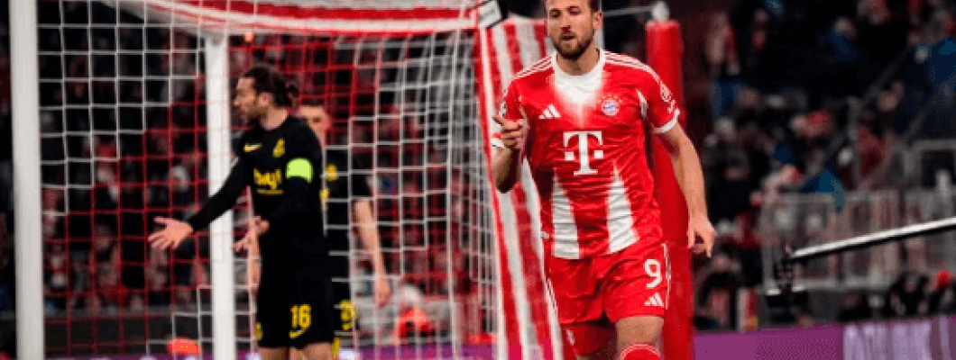 Dwa gole Harry'ego Kane'a zapewniają Bayernowi Monachium awans do 1/8 finału Ligi Mistrzów